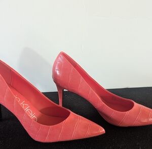 Calvin Klein Coral Textured Heels